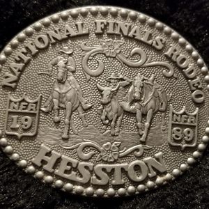 1989 Hesston National Finals Rodeo Belt Buckle